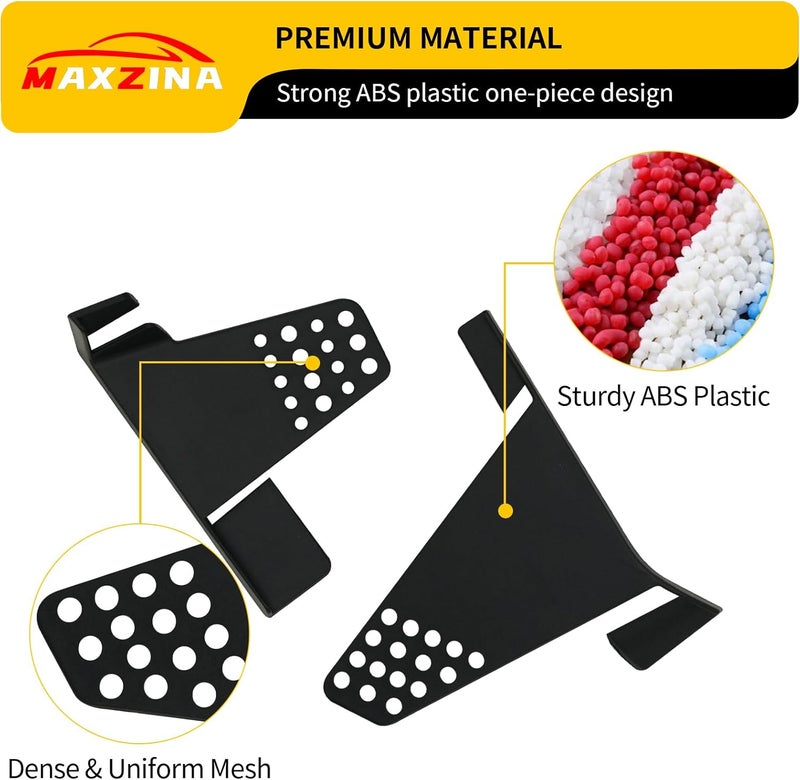 Maxzina Hood Water Barrier Compatible with 2022-2025 2026 Ford Maverick Hood Water Drain Grille Front Trunk Water Channel Debris Filter Anti Clogging Grid 2PCS for 2024 Maverick Accessories - Image 4